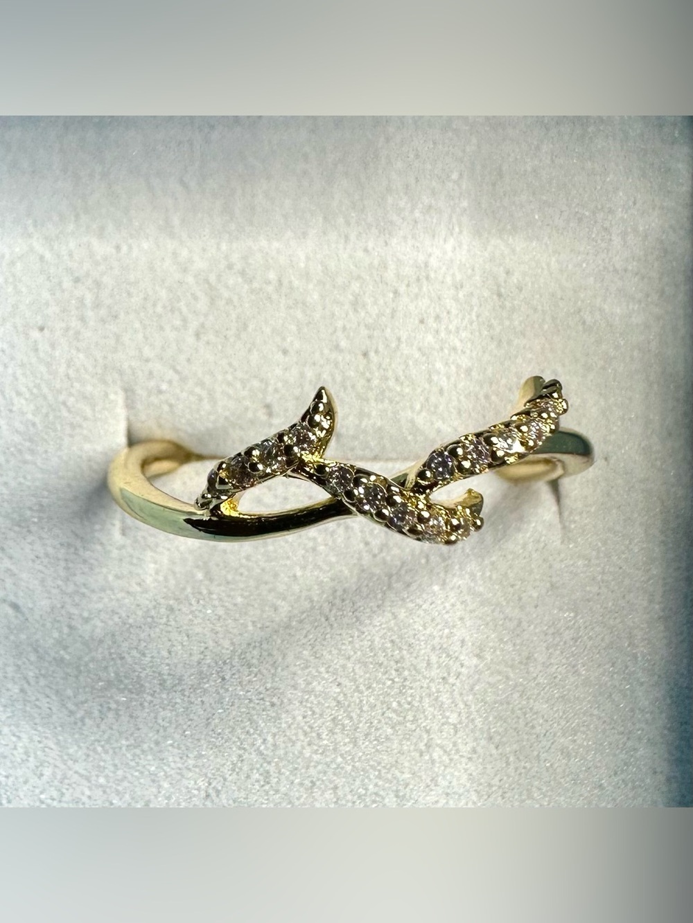 Gold Tone CZ Pave Ring – Hypoallergenic, Multiple Sizes